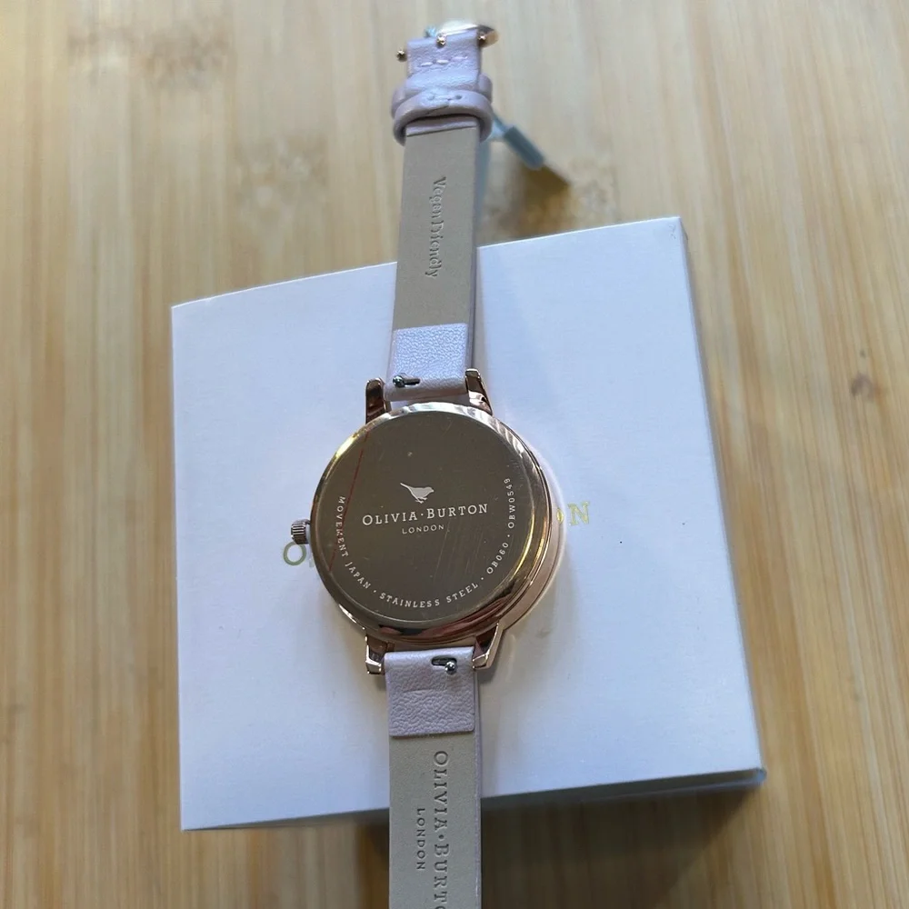 Olivia burton Watch With RoseGold Bee Figurine On 34mm Floral Face